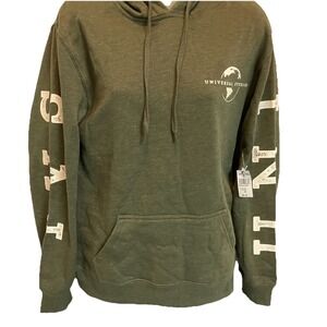 NWT! Universal Studios Florida Gray Pocket Zip Logo Hoodie Jacket Sweatshirt XS